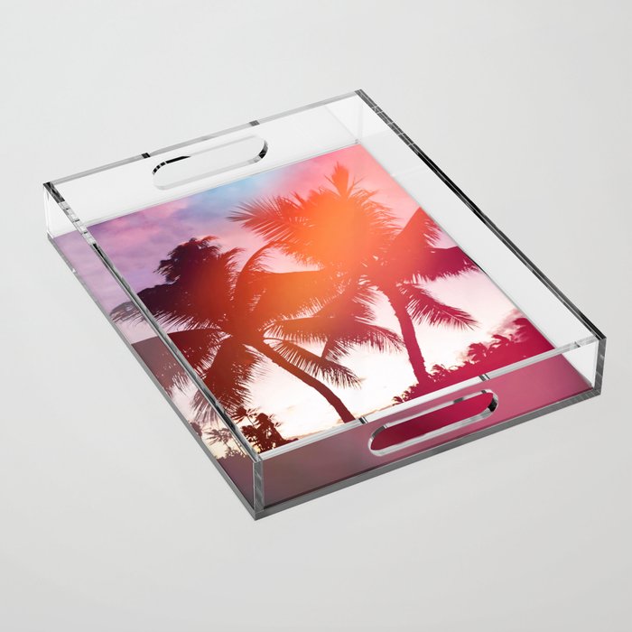 Aloha palms Acrylic Tray Gallery Image 1