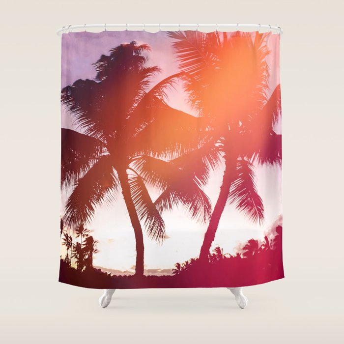 Aloha palms Shower Curtain Gallery Image 1
