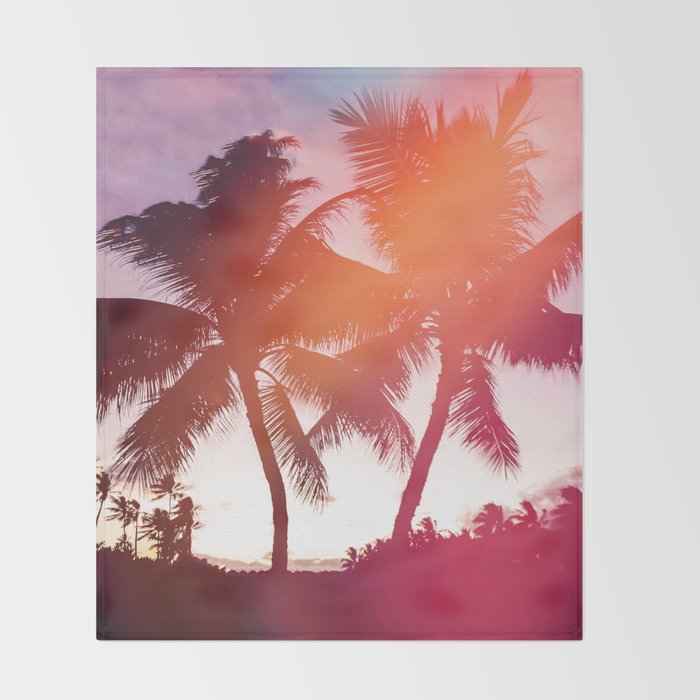 Aloha palms Throw Blanket Gallery Image 2