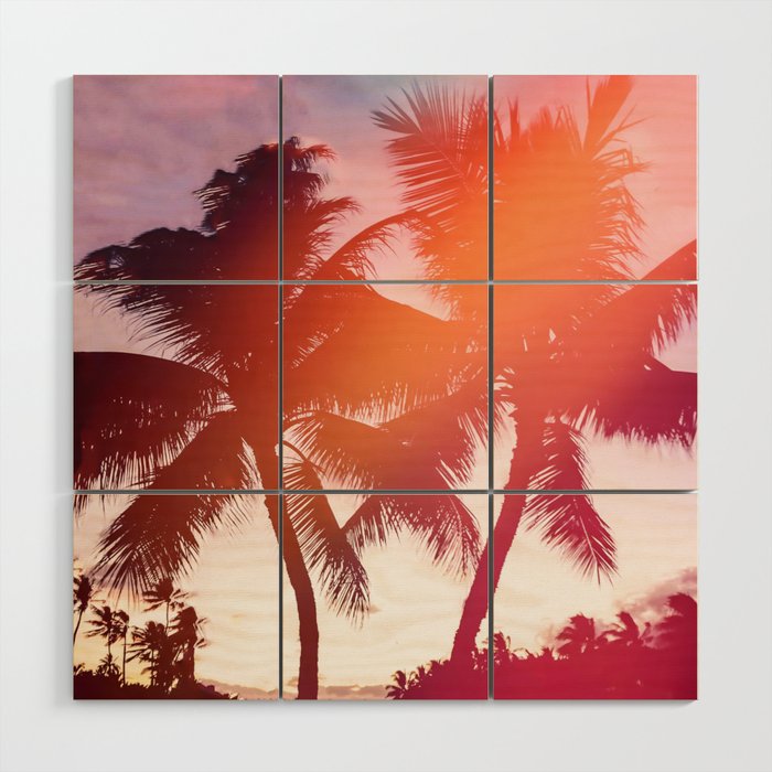 Aloha palms Wood Wall Art Gallery Image 1