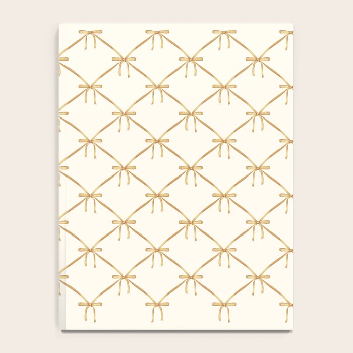 Bows & Ribbons Pattern III Neutral Notebook Gallery Image 4