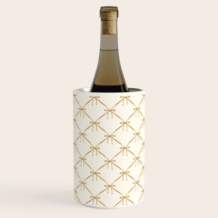 Bows & Ribbons Pattern III Neutral Wine Chiller Gallery Image 2