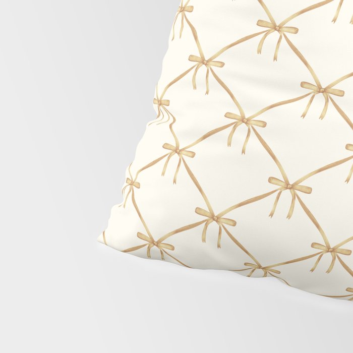 Bows & Ribbons Pattern III Neutral Pillow Sham Gallery Image 4