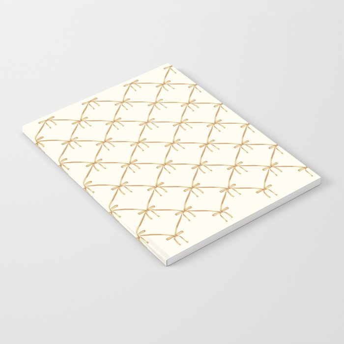 Bows & Ribbons Pattern III Neutral Notebook Gallery Image 2