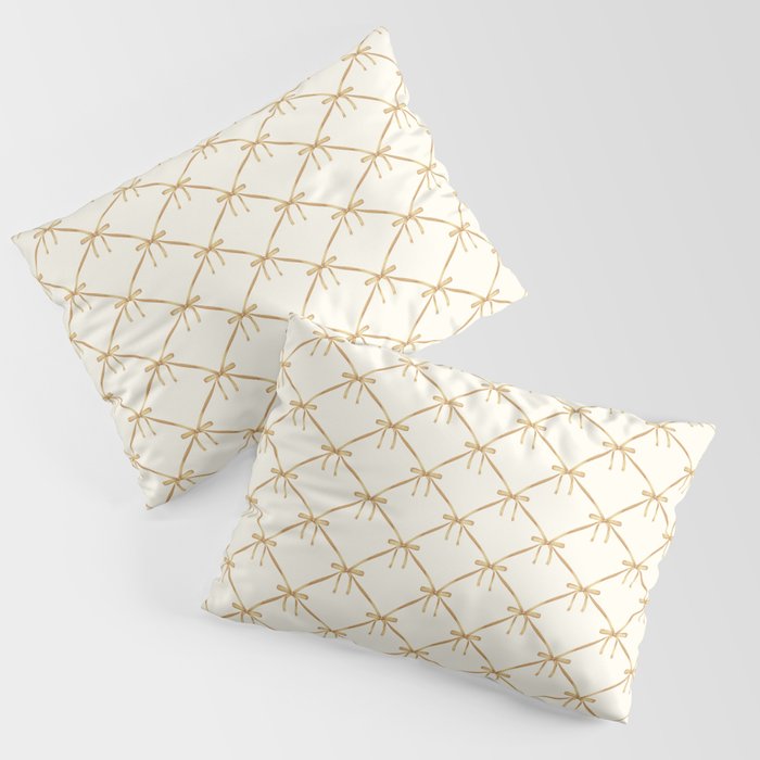 Bows & Ribbons Pattern III Neutral Pillow Sham Gallery Image 1