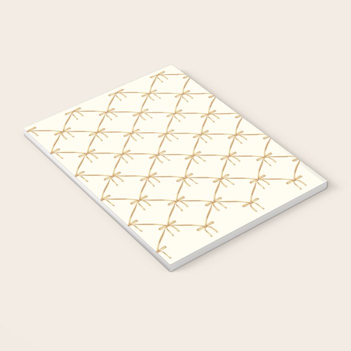 Bows & Ribbons Pattern III Neutral Notebook Gallery Image 3