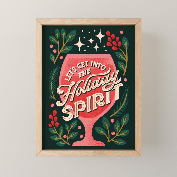 Let's Get into the Holiday Spirit Cocktail Mini Art Print Gallery Image 1