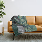 Another Quiet Spot (in Green) Throw Blanket Gallery Image 1