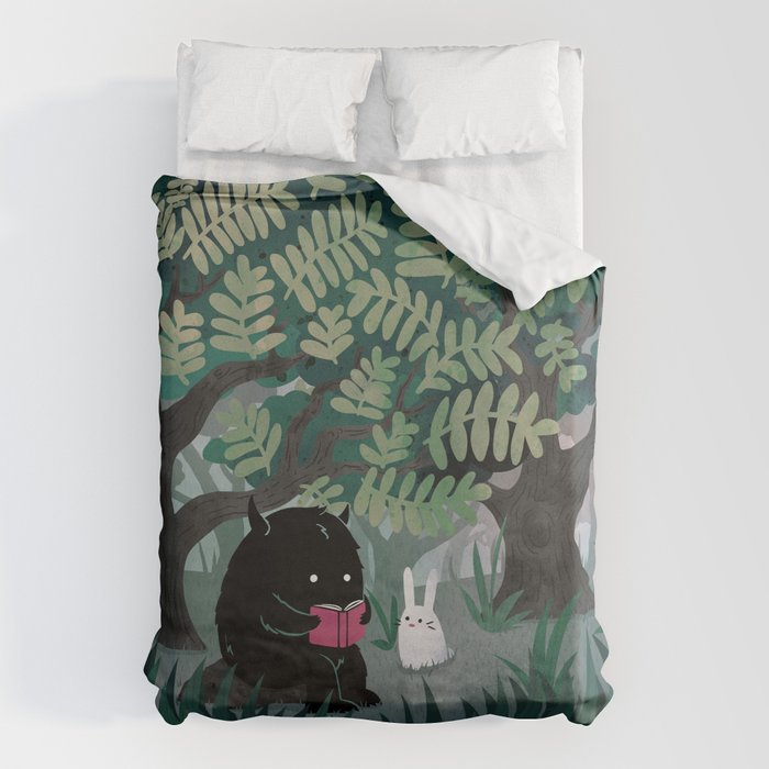 Another Quiet Spot (in Green) Duvet Cover Gallery Image 6
