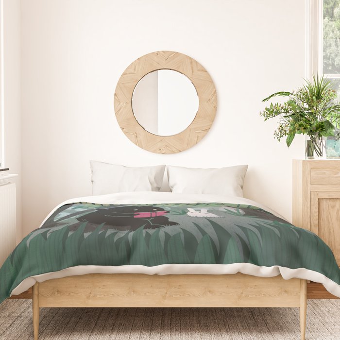 Another Quiet Spot (in Green) Duvet Cover Gallery Image 3