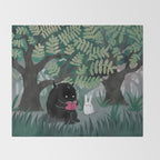 Another Quiet Spot (in Green) Throw Blanket Gallery Image 2