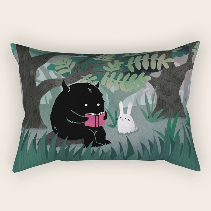 Another Quiet Spot (in Green) Rectangular Pillow Gallery Image 1