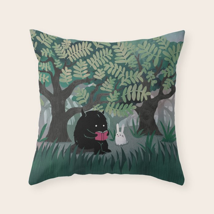 Another Quiet Spot (in Green) Throw Pillow Gallery Image 6