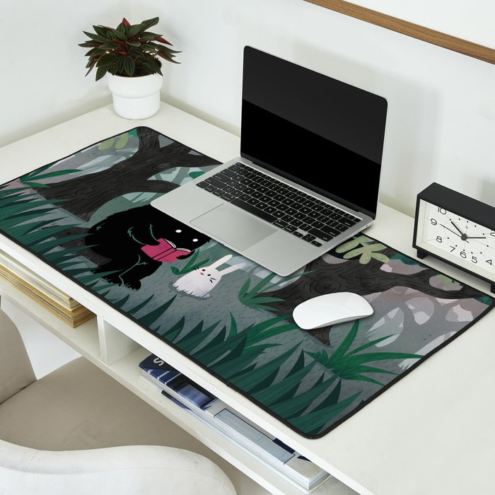 Another Quiet Spot (in Green) Desk Mat Gallery Image 2