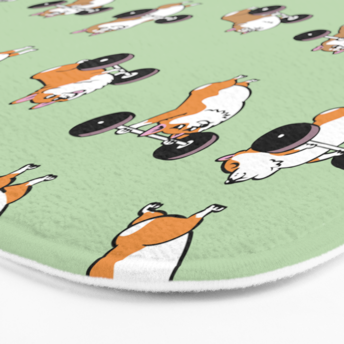 Olympic Lifting Corgi Bath Mat Gallery Image 3
