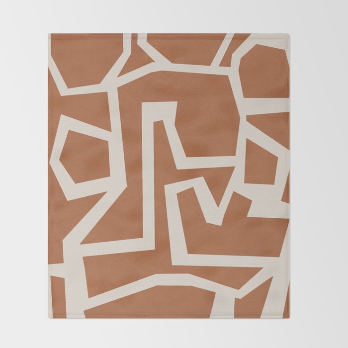 Fragmented Paths 7 Throw Blanket Gallery Image 2