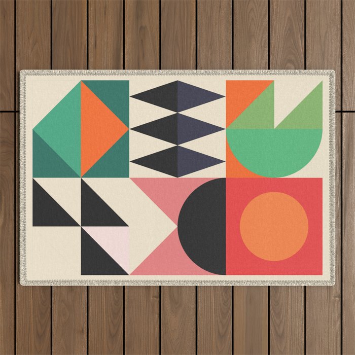 Geometric Shapes 219 Outdoor Rug Gallery Image 1