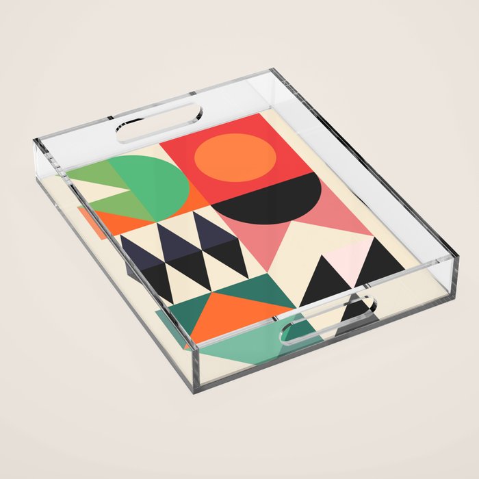 Geometric Shapes 219 Acrylic Tray Gallery Image 1