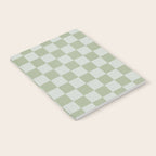 Checkerboard Check Checkered Pattern in Sage Green Notebook Gallery Image 2