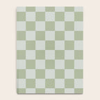 Checkerboard Check Checkered Pattern in Sage Green Notebook Gallery Image 4