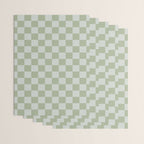 Checkerboard Check Checkered Pattern in Sage Green Wrapping Paper Gallery Image 3