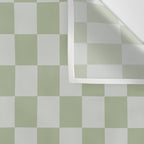 Checkerboard Check Checkered Pattern in Sage Green Wall Tapestry Gallery Image 3