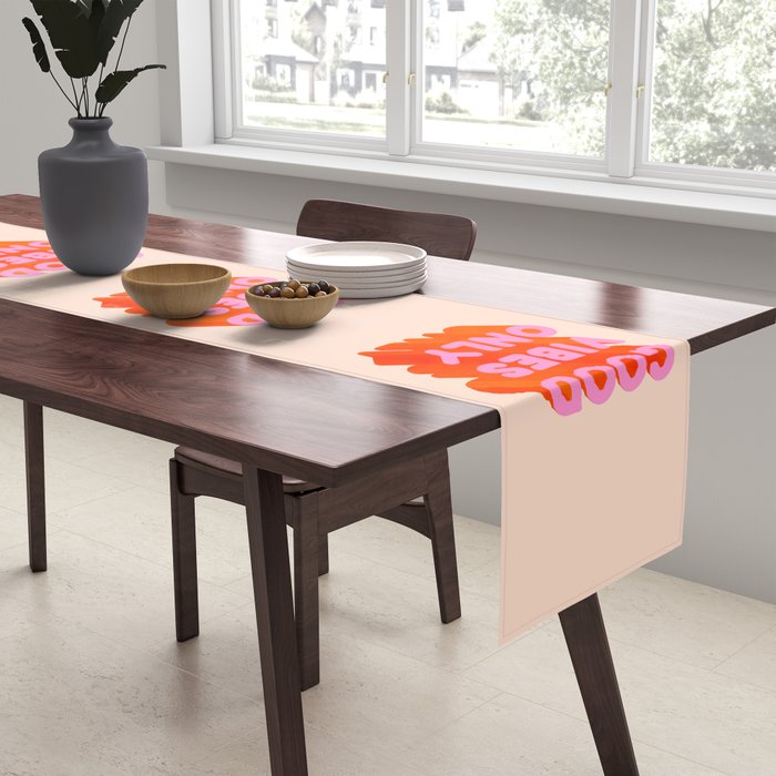 Good Vibes Only - Neon Colors Table Runner Gallery Image 2