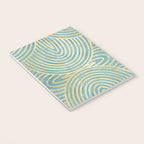 Art Deco Mint Green & Gold Pattern Notebook Gallery Image 3