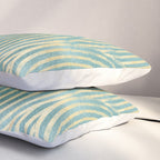 Art Deco Mint Green & Gold Pattern Pillow Sham Gallery Image 3