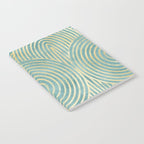 Art Deco Mint Green & Gold Pattern Notebook Gallery Image 2
