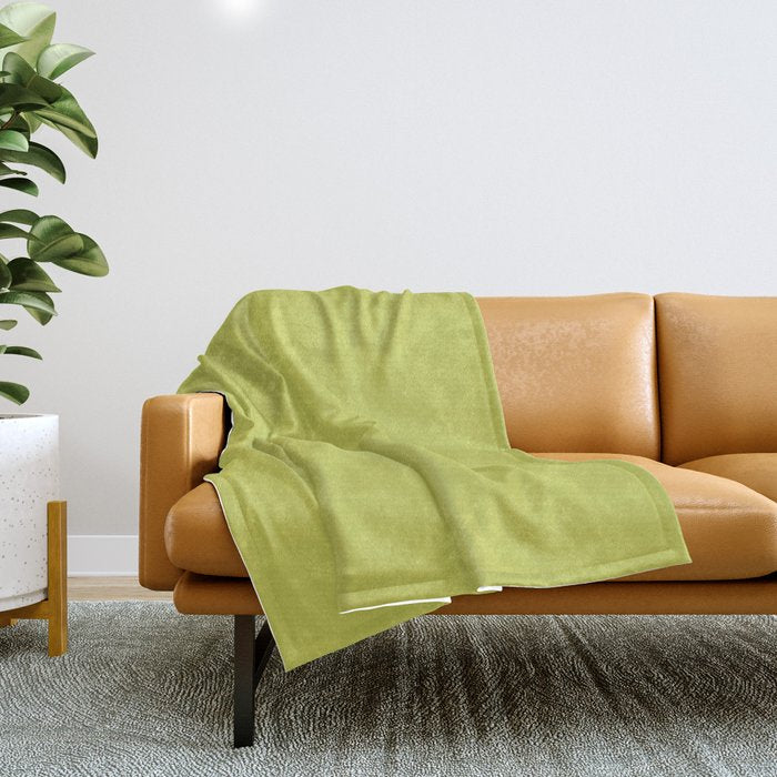 Chartreuse Solid Color Throw Blanket Gallery Image 1