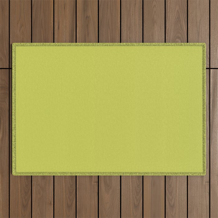 Chartreuse Solid Color Outdoor Rug Gallery Image 1