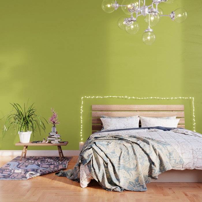 Chartreuse Solid Color Wallpaper Gallery Image 1