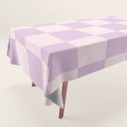 Light Lilac Checkerboard Check Pattern  Tablecloth Gallery Image 1