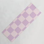 Light Lilac Checkerboard Check Pattern  Yoga Mat Gallery Image 1