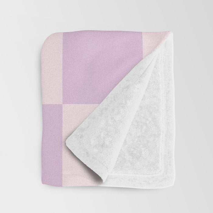 Light Lilac Checkerboard Check Pattern  Throw Blanket Gallery Image 3