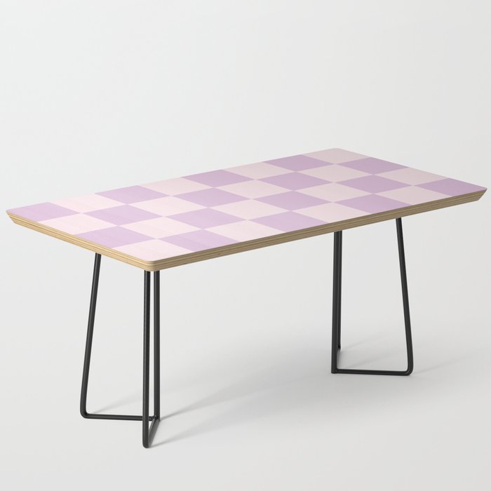 Light Lilac Checkerboard Check Pattern  Coffee Table Gallery Image 1