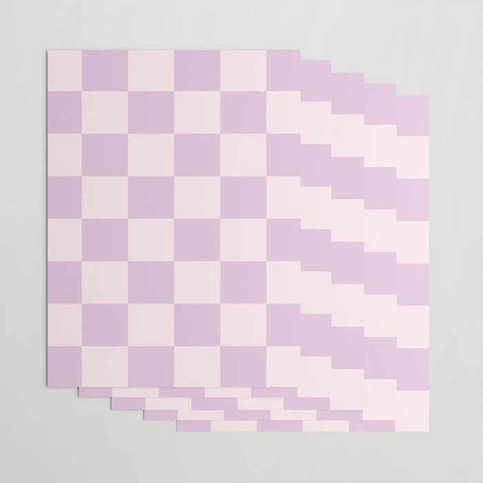 Light Lilac Checkerboard Check Pattern  Wrapping Paper Gallery Image 3