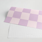 Light Lilac Checkerboard Check Pattern  Wrapping Paper Gallery Image 2