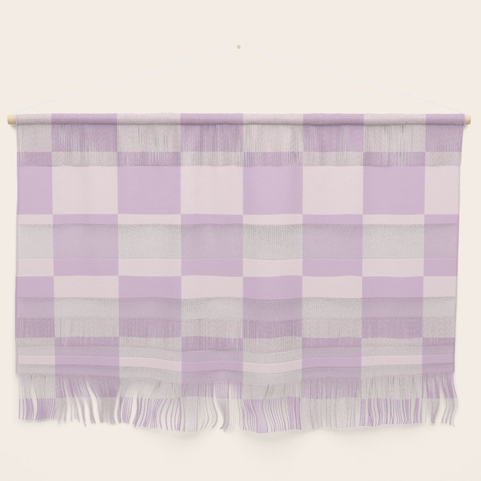 Light Lilac Checkerboard Check Pattern  Wall Hanging Gallery Image 1