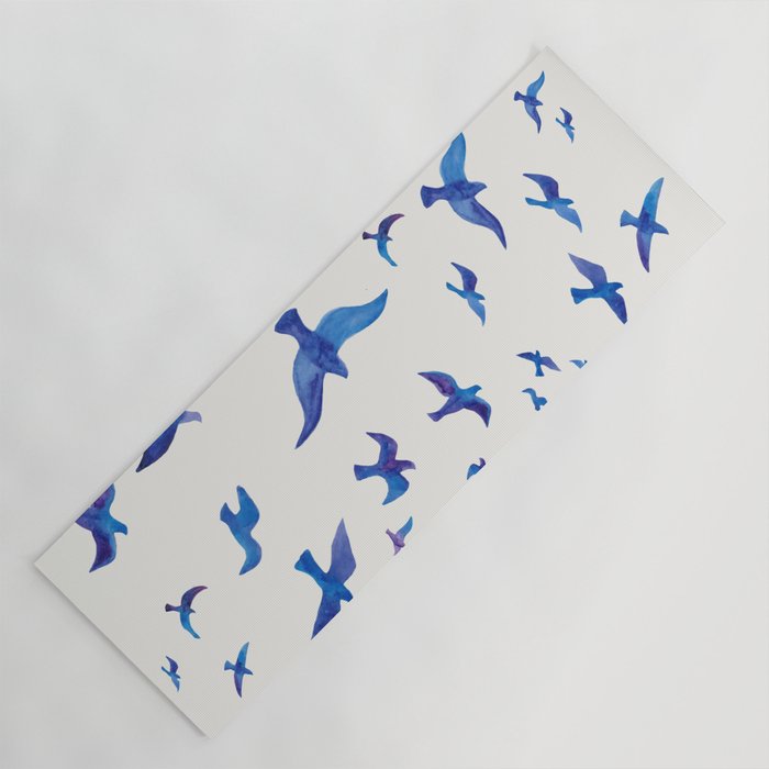 Blue Birds Yoga Mat Gallery Image 1