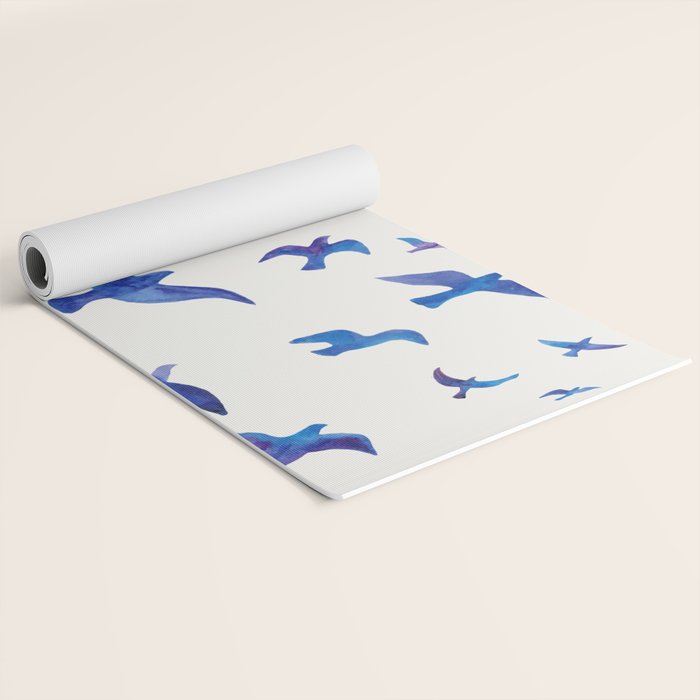Blue Birds Yoga Mat Gallery Image 2