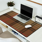 Vintage Brown Tartan Plaid Pattern Desk Mat Gallery Image 2