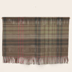 Vintage Brown Tartan Plaid Pattern Wall Hanging Gallery Image 1
