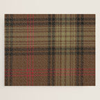 Vintage Brown Tartan Plaid Pattern Jigsaw Puzzle Gallery Image 1