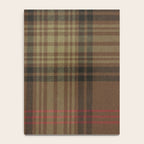Vintage Brown Tartan Plaid Pattern Notebook Gallery Image 4