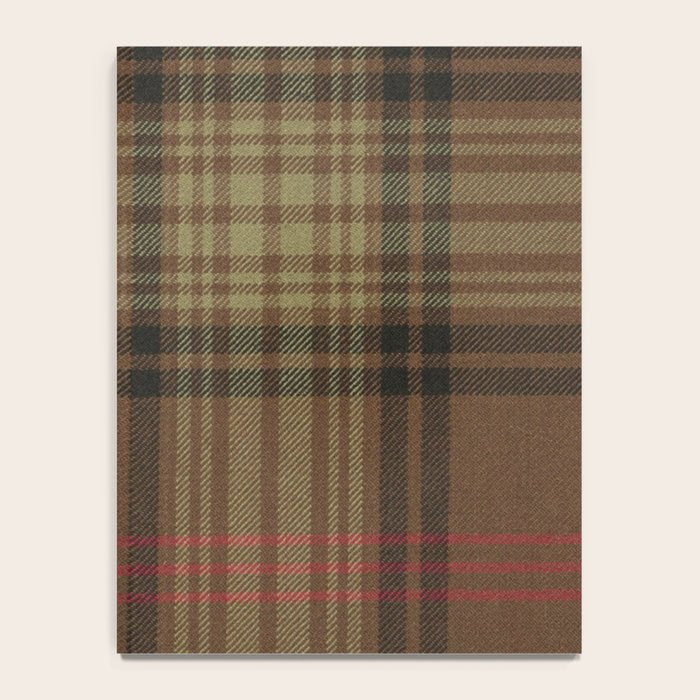 Vintage Brown Tartan Plaid Pattern Notebook Gallery Image 4