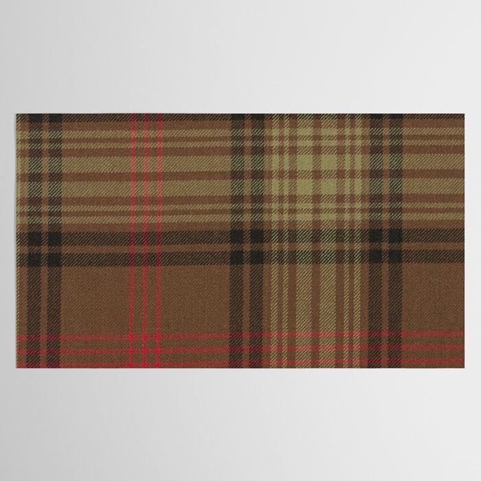 Vintage Brown Tartan Plaid Pattern Tablecloth Gallery Image 2