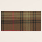 Vintage Brown Tartan Plaid Pattern Desk Mat Gallery Image 3