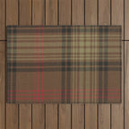Vintage Brown Tartan Plaid Pattern Outdoor Rug Gallery Image 1